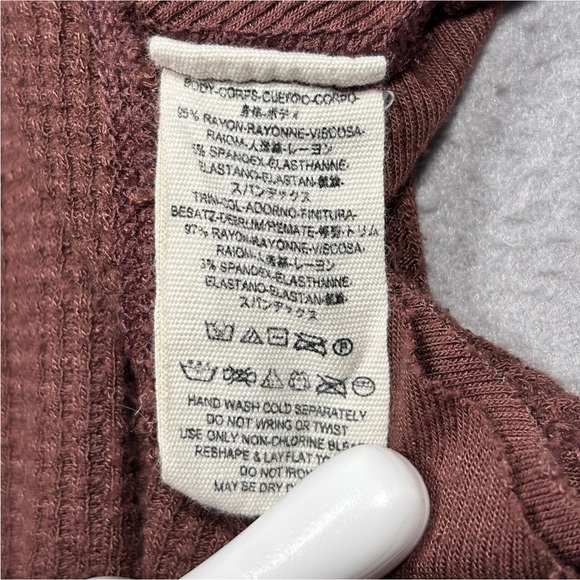 We The Free People Malibu Thermal Top Long Sleeve Women’s Small Oversized Boho - Picture 9 of 11